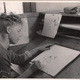Retta Scott working on sketches for Bambi